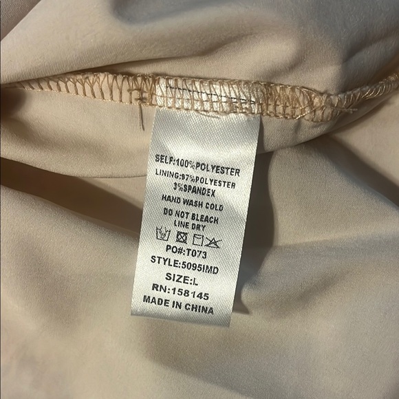 Twenty Ten Womens Mini Dress Pink and Beige Ruffle Sleeves Spring A-line Large - Picture 13 of 13